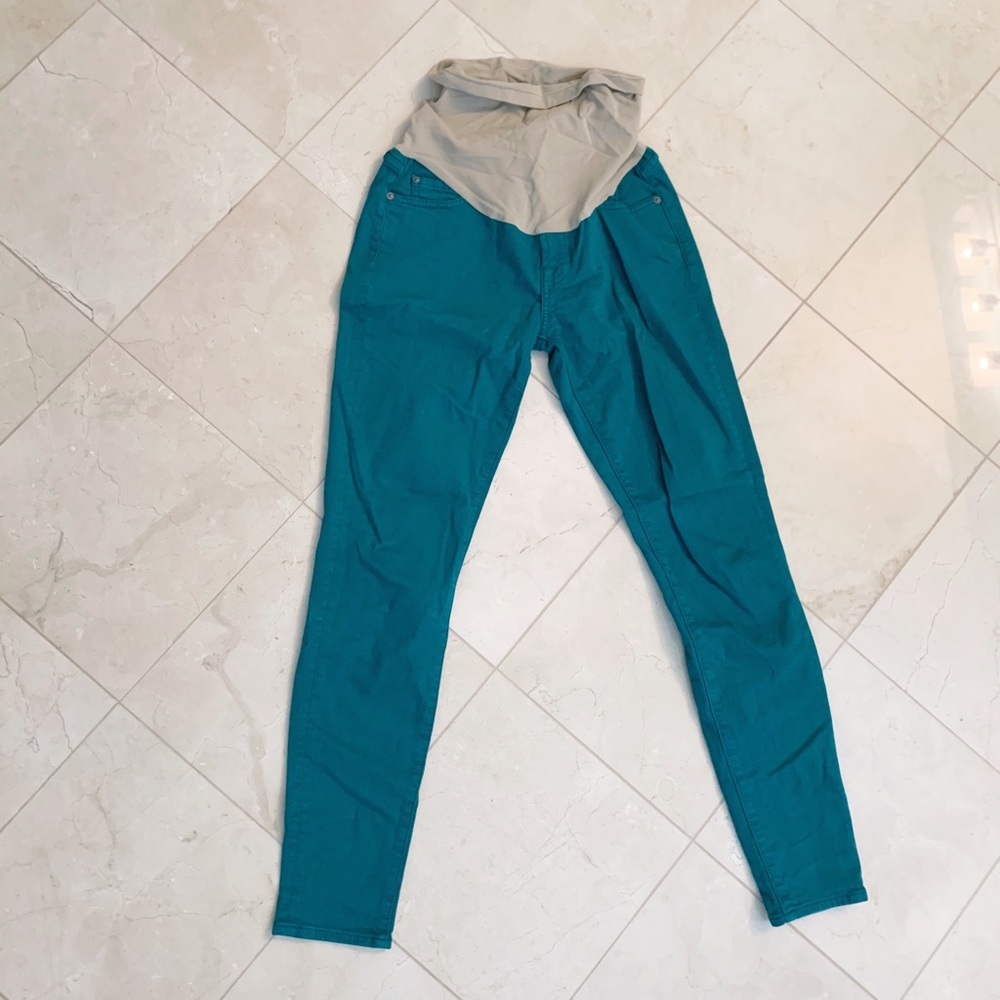 A Pea in the Pod Size 30 Green Maternity Pants